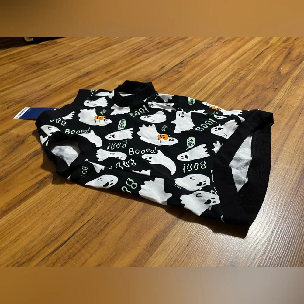 Old Navy Halloween Print Jersey Knit T-Shirt for Pets Dogs Ghost Boo Size Medium
